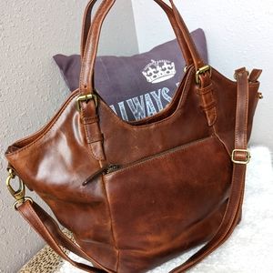Leather European Shoulder Bag Tote